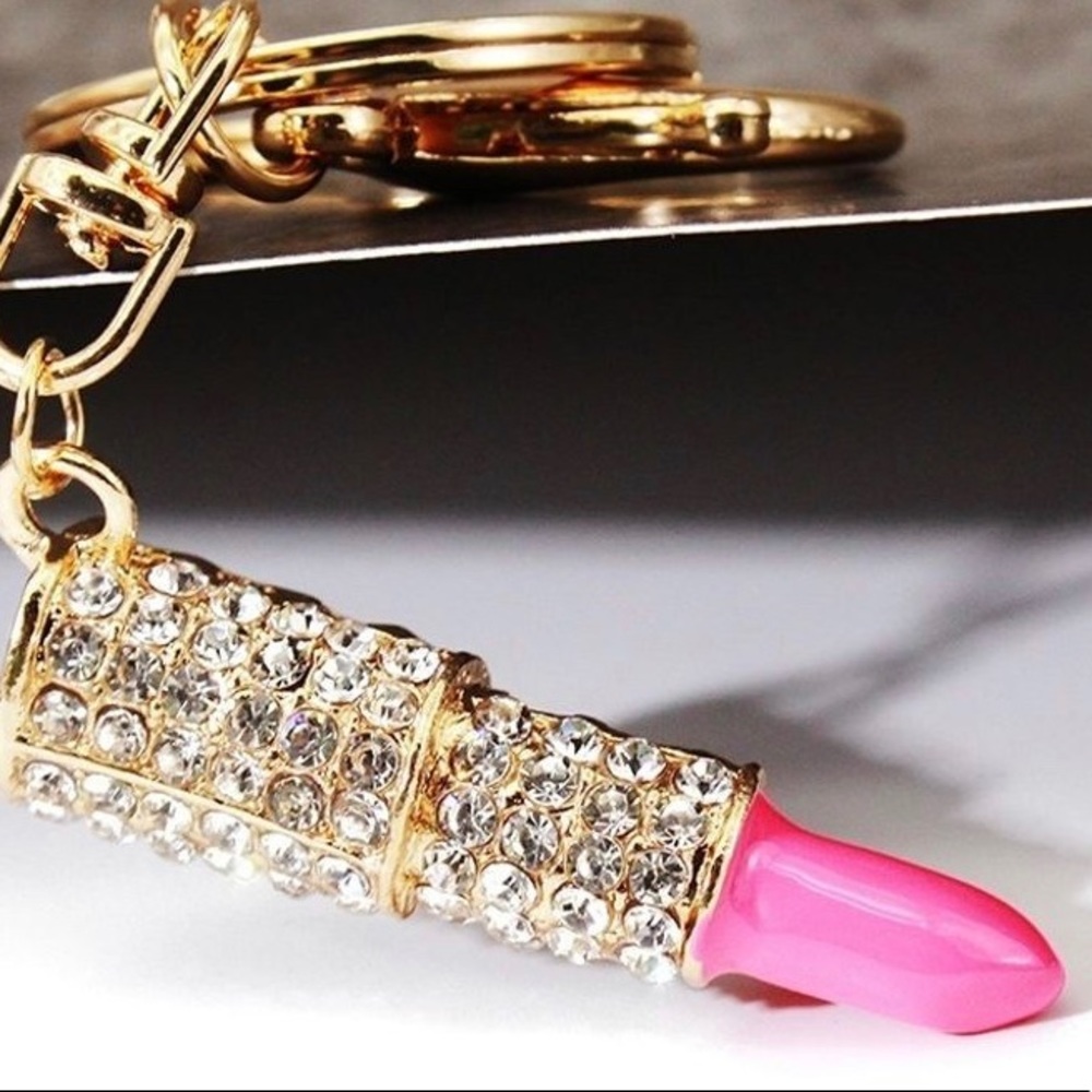 Sparkling Lipstick Keychain - Picture 1 of 2